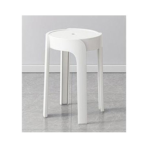 라라하우스 레인보우 원형 스툴, 화이트, 1개 상세 이미지 1