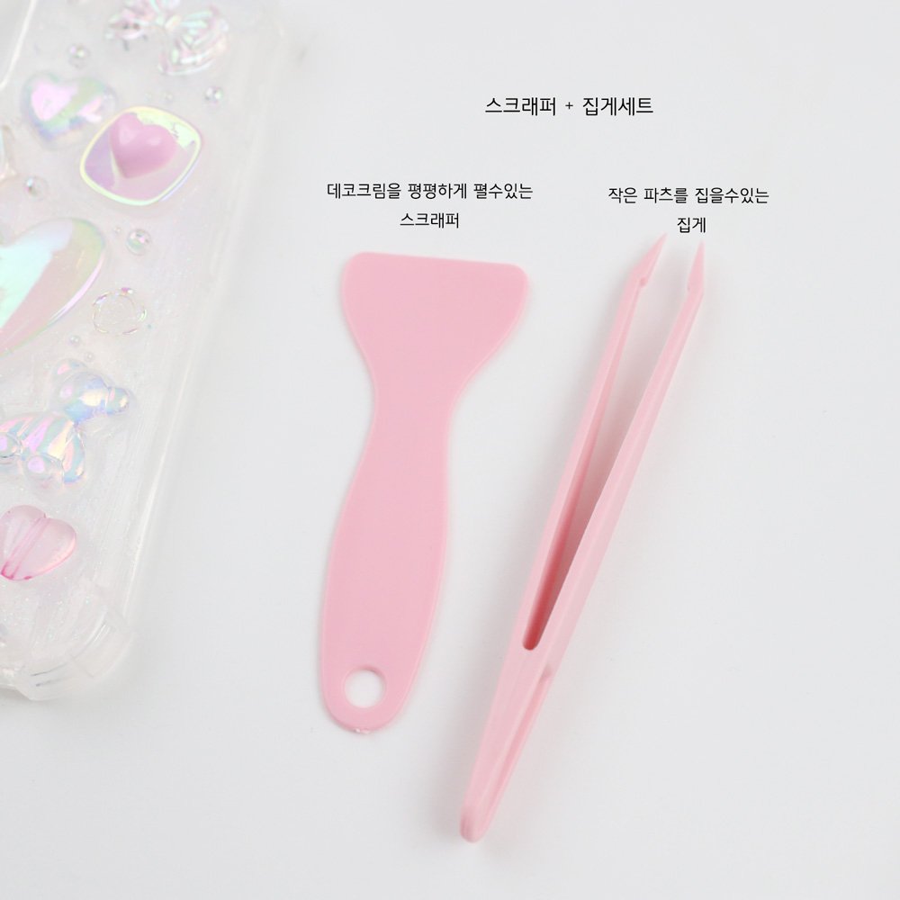 제이포니 데코덴 폰케이스 꾸미기 세트 DIY 클리어하트 상세 이미지 1