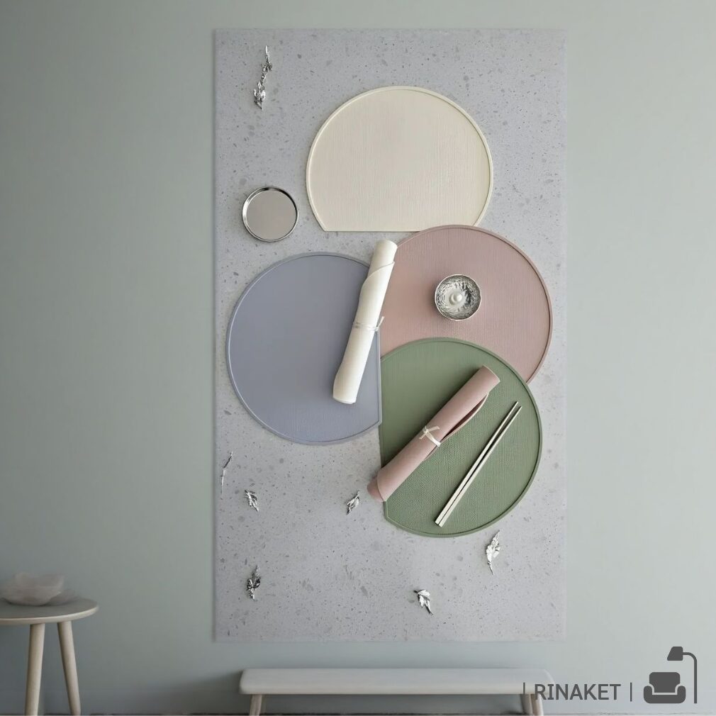 리나켓 방수 실리콘 식탁매트 1+1, 2개, 40cm x 32cm, 아이보리쿠폰할인 상세 이미지 1