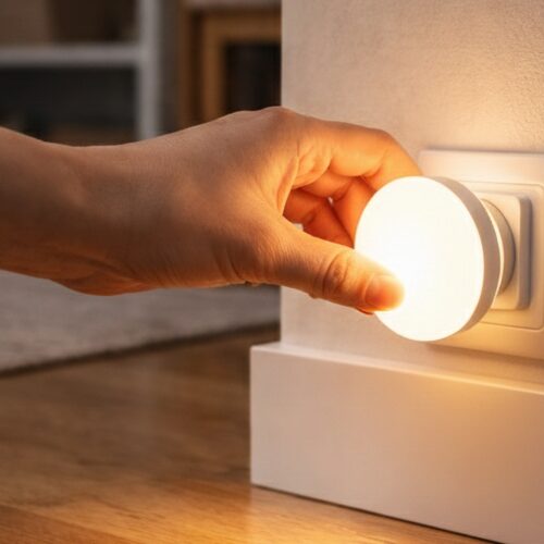 이케아 뫼르크레드 LED 센서등 콘센트형 취침등 수면등 2개입 1세트, 화이트할인 상세 이미지 1