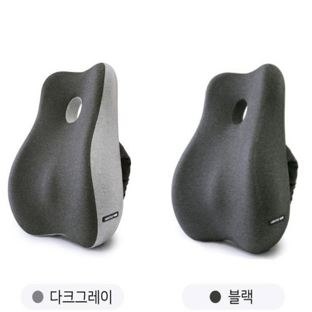 디모어 고급형 바른자세 의자 등받이 쿠션, 블랙 상세 이미지 1