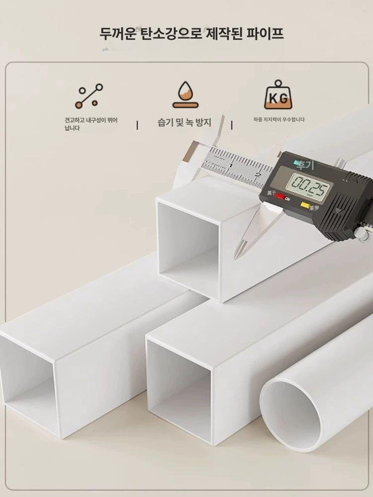 행거 커튼형 철제 드레스룸 옷걸이 수납 이지온, 코너형커버 검정 금강 상세 이미지 2