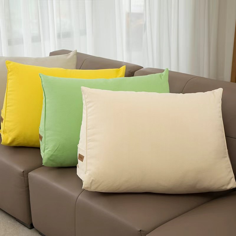WHH 편안하고 부드러운 캔버스 삼각 등받이 쿠션 손잡이 포함, 라이트그레이할인 상세 이미지 1
