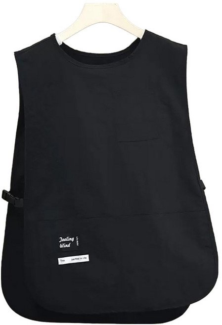 다퍼남 조끼 앞치마 롱 76cm, 블랙, 1개