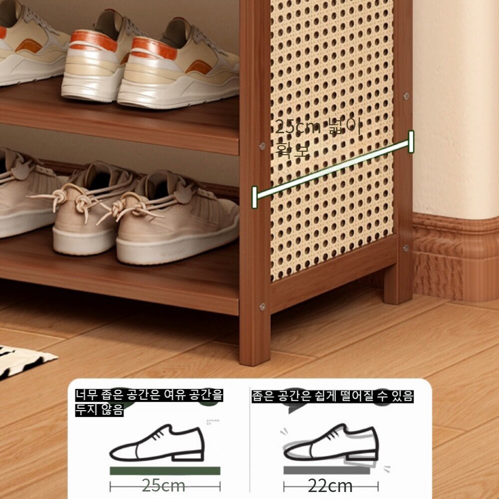현관 신발장 수납장 신발선반 신발수납장 좁은현관신발장 1410MM*250MM*1000MM, 9단, 브라운 상세 이미지 1